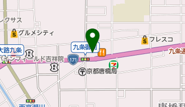 日進理髪九条店の地図画像