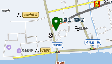 くろちく嵐山店の地図画像