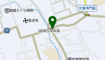 甘春堂嵯峨店の地図画像