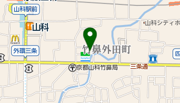 グリーンネット山科卓球センターの地図画像