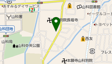 京都市 公設民営老人福祉施設 山科老人デイサービスセンターの地図画像