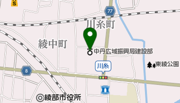 京都府中丹広域振興局 綾部地域総務防災課総合案内・相談コーナーの地図画像
