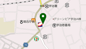 髪工房宇治店の地図画像