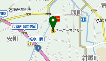 中沢クリーニング スーパーマツモト荒塚店の地図画像