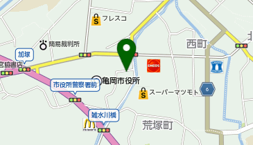 亀岡市役所 上下水道部の地図画像