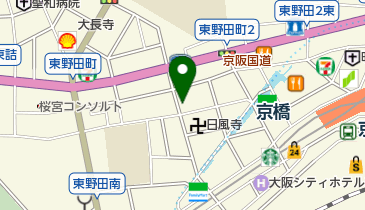 ホシザキ阪神株式会社 大阪東部営業所の地図画像