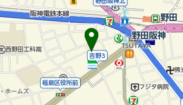 野田阪神動物病院の地図画像