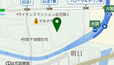 千鳥橋鍼灸院の地図画像