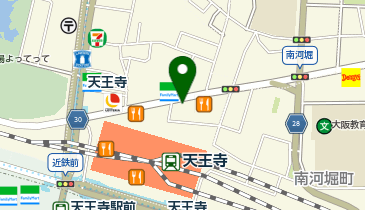 日能研天王寺校の地図画像