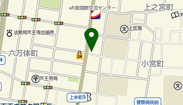 上本町アンティークモールの地図画像