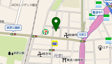 難波元町コーポの地図画像