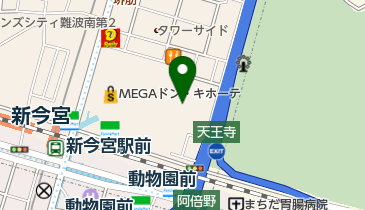 新世界べにやの地図画像