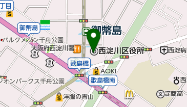 西淀川区保健福祉センターの地図画像