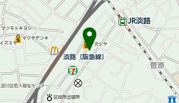 ママス 淡路店の地図画像