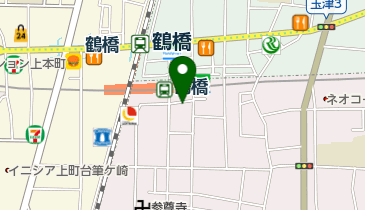 山亀商店の地図画像