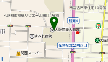 大阪産業大学附属中学校の地図画像