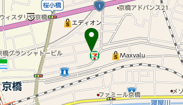 大阪城東福音教会の地図画像