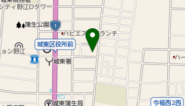 在日大韓基督教今福教会の地図画像