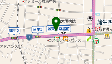 ヘアランド蒲生店の地図画像