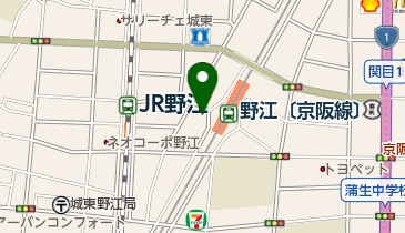 野江理容の地図画像