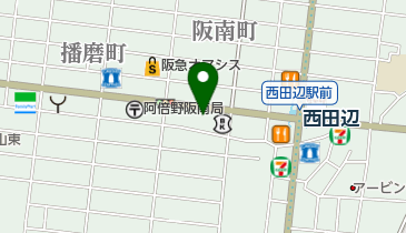 ペリカン倶楽部西田辺店の地図画像