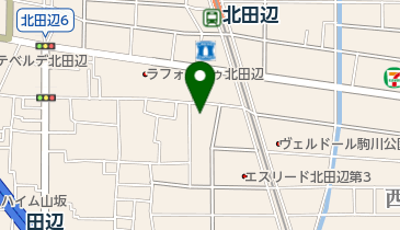 イトーピア北田辺管理事務室の地図画像