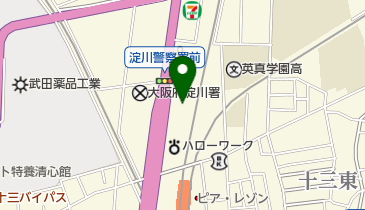 履正スイミングクラブ十三の地図画像