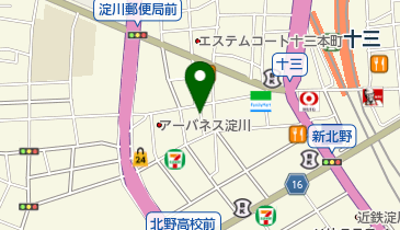 メガネのフクザワ 十三本店の地図画像