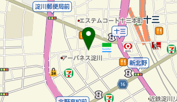 パパス十三店の地図画像