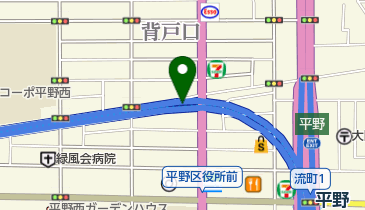 新平野西コミュニティ会館の地図画像