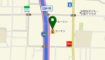 ジョーシン 平野うりわり店の地図画像