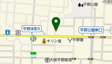 ドラゴン平野店の地図画像