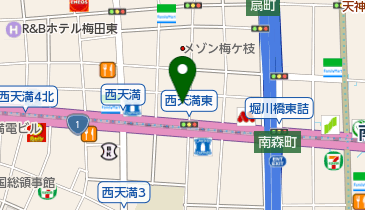 株式会社米朝事務所の地図画像