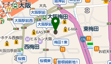 岡三証券株式会社梅田支店の地図画像