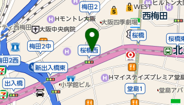 岩井コスモ証券株式会社梅田支店の地図画像