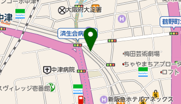 高架下モータープールの地図画像