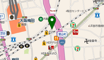 クォーク梅田店の地図画像