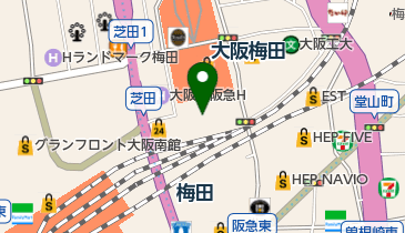 株式会社紅屋 阪急17番街店の地図画像