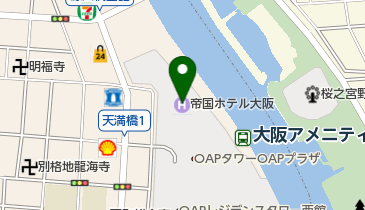 ヘアサロン大野 帝国ホテル大阪店の地図画像