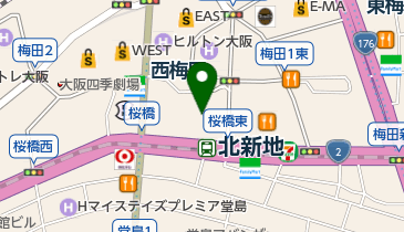 理容ユイ 西梅田店の地図画像