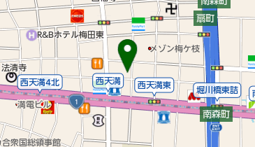 鷲羽グランドホテル備前屋甲子大阪営業所の地図画像