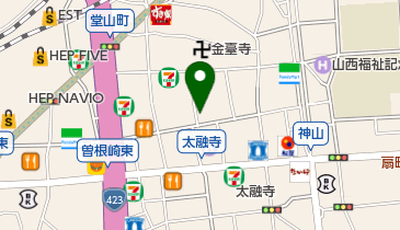 たらふく堂山店の地図画像