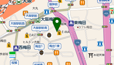 ビブリオテーク梅田店の地図画像