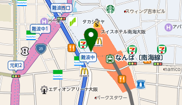 エイチ・ツーオー 難波店の地図画像
