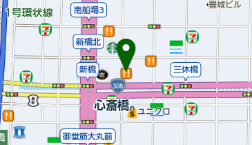ワカノウラ薬局 心斎橋店の地図画像