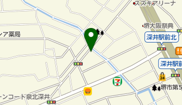 深井動物病院の地図画像