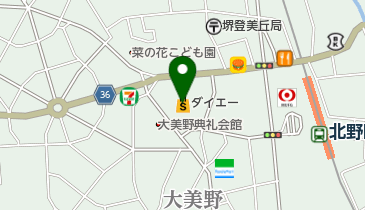 メガネの金剛ダイエー北野田店の地図画像