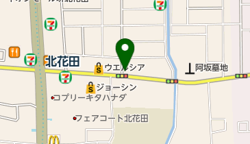 米米亭北花田店の地図画像