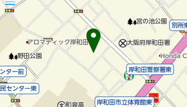 岸和田市立 中央体育館の地図画像
