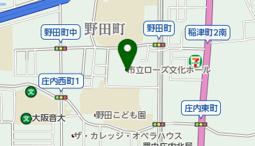 豊中市立 庄内体育館の地図画像